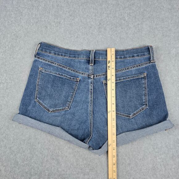 Old Navy Womens 10 Blue Denim Cuffed Shorts Medium-Wash 32" Waist - Picture 9 of 10
